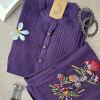 "Abha" Hand Embroidered A line Kurta Set(2 pc)