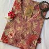 Mauve Floral Jaal Cotton Kurta - M