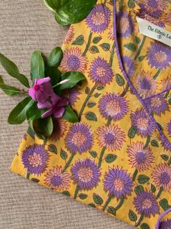 Alternative view of "Atreyi" Hand Block Printed Angrakha Cotton kurta