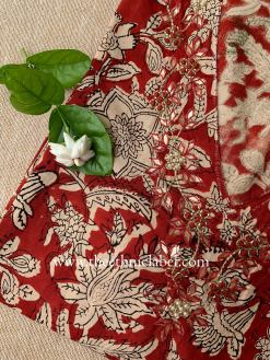 Alternative view of "Amira" Hand Embroidered Bagru Block Printed Cotton kurta